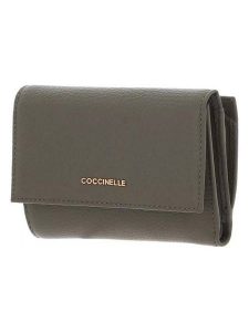 COCCINELLE Skórzany portfel w kolorze khaki - 14 x 10 x 2 cm rozmiar: onesize. Brązowe portfele Coccinelle, bez wzorów, z materiału. Za 379,44 zł.