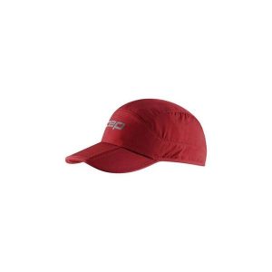 Sportowa czapka z daszkiem do biegania unisex lekka regulowana CORE Run CEP. Czerwone czapki CEP, bez wzorów, sportowe. Za 84,00 zł.