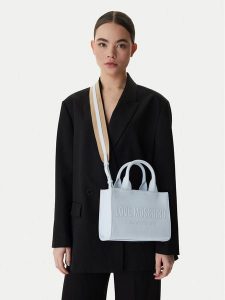 LOVE MOSCHINO Torebka JC4044PP1OLE0701 Błękitny. Niebieskie torebki klasyczne LOVE MOSCHINO, bez wzorów, ze skóry, bez dodatków. Za 673,99 zł.