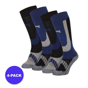 Skarpety narciarskie unisex 4 szt. Niebieskie skarpetki XTREME, bez wzorów, z materiału. Za 245,29 zł.