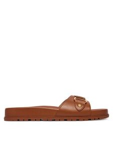 LAUREN RALPH LAUREN Klapki 802982883001 Brązowy. Brązowe klapki Lauren Ralph Lauren, bez wzorów, ze skóry, bez obcasa. Za 417,99 zł.