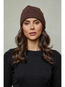 Soft Cashmere Czapka w kolorze brązowym rozmiar: onesize. Brązowe czapki Soft Cashmere, bez wzorów, z materiału. Za 97,51 zł.