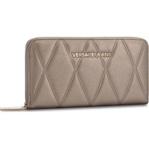 Duży Portfel Damski VERSACE JEANS - E3VSBPL1 70712 966. Żółte portfele marki Versace Jeans, z jeansu. W wyprzedaży za 279,00 zł.