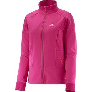 Kurtka softshell damska Salomon Momemtum techniczna. Czerwone kurtki Salomon, m, bez wzorów, z softshellu, bez kaptura. Za 257,00 zł.