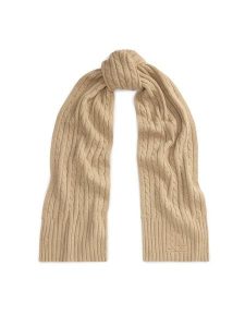 LAUREN RALPH LAUREN Szalik 454P23506001 Beżowy ciemny. Brązowe rękawiczki Lauren Ralph Lauren, bez wzorów. Za 419,99 zł.