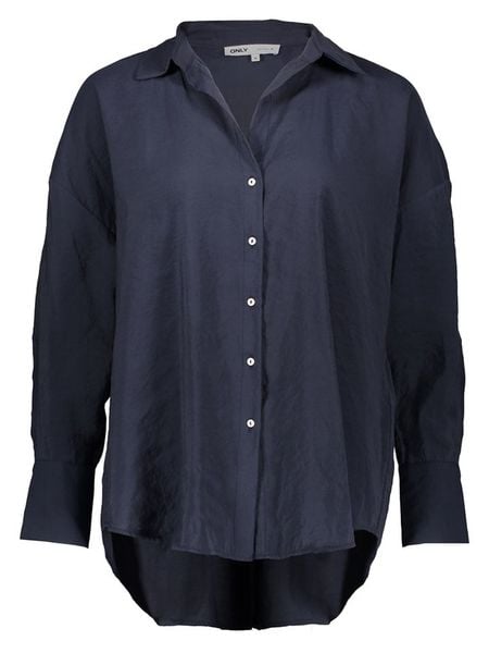 ONLY Koszula w kolorze granatowym rozmiar: XS. Niebieskie koszule ONLY, xs, bez wzorów, bez kołnierzyka, bez ramiączek. Za 65,38 zł.