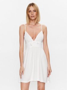 Roxy Sukienka letnia Bright Light ARJWD03501 Biały Regular Fit. Białe kombinezony Roxy, na lato, m, bez wzorów, z wiskozy, bez kołnierzyka, bez ramiączek. Za 319,99 zł.