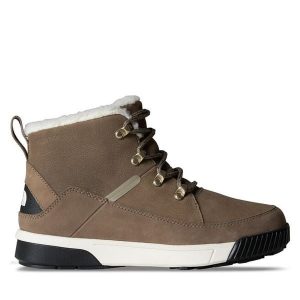 Botki The North Face. Brązowe botki The North Face, bez wzorów, bez obcasa, na płaskiej podeszwie, bez zapięcia. Za 589,99 zł.