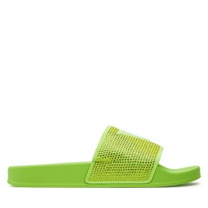 Klapki Guess. Zielone klapki Guess, z aplikacjami, bez obcasa. Za 239,99 zł.