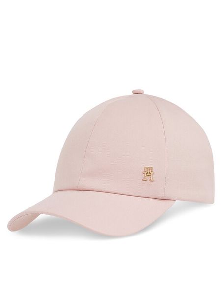 Tommy Hilfiger Czapka z daszkiem Elevated Chic Soft Cap AW0AW17138 Różowy. Czerwone czapki TOMMY HILFIGER, bez wzorów, z bawełny. Za 129,99 zł.