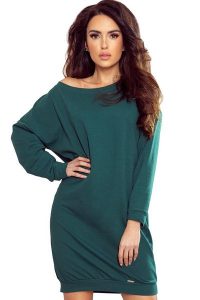 Sukienka oversize z miękkiej bawełny kimonowe rękawy. Sukienki NUMOCO, na co dzień, m, bez wzorów, z bawełny, bez kołnierzyka, bez ramiączek, maxi, oversize. Za 69,00 zł.