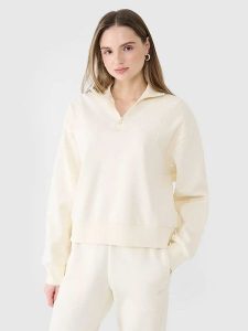 4F Bluza w kolorze kremowym rozmiar: M. Brązowe bluzy 4f, m, bez wzorów, bez kaptura. Za 100,99 zł.