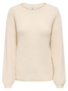 JDY Sweter w kolorze kremowym rozmiar: XS. Brązowe swetry oversize JDY, xs, bez wzorów, z wełny, bez ramiączek. Za 109,95 zł.