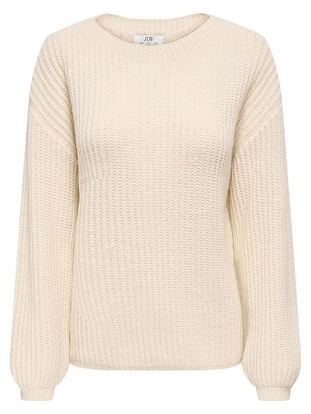JDY Sweter w kolorze kremowym rozmiar: XS. Brązowe swetry oversize JDY, xs, bez wzorów, z wełny, bez ramiączek. Za 109,95 zł.