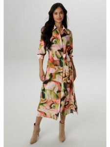 Aniston Sukienka w kolorze zielono-jasnoróżowym rozmiar: 42. Różowe sukienki Aniston, bez wzorów, bez kołnierzyka, bez ramiączek, maxi. Za 104,99 zł.