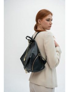 Christian Laurier Skórzany plecak "Racha" w kolorze czarnym - 30 x 40 x 16 cm rozmiar: onesize. Czarne plecaki Christian Laurier. Za 370,71 zł.