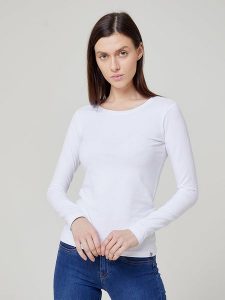 BIG STAR Koszulka w kolorze białym rozmiar: L. Białe bluzki Big Star, l, bez wzorów, retro, bez kołnierzyka, bez ramiączek. Za 61,46 zł.