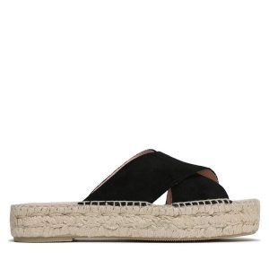 Espadryle Manebi. Czarne espadryle Manebi, bez wzorów, bez obcasa. Za 379,99 zł.
