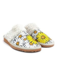 Neefs Kapcie w kolorze biało-żółtym rozmiar: 37. Białe kapcie Neefs, bez wzorów, z materiału. Za 100,28 zł.