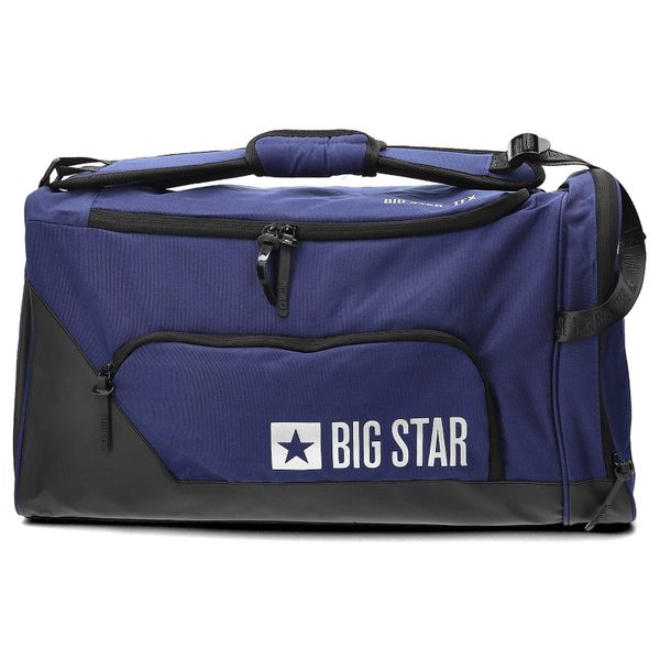 Torba unisex Big Star, duża do ręki i na ramię na zamek sportowa podróżna, niebieska, RR574097. Niebieskie torby podróżne i sportowe Big Star, bez wzorów, do ręki, duże, bez dodatków. Za 170,90 zł.