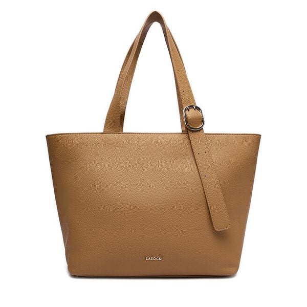 Torebka Lasocki. Brązowe shopper bag Lasocki, bez wzorów, bez dodatków. Za 199,99 zł.