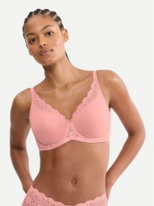 Triumph Biustonosz z fiszbiną Amourette 10210670 Różowy. Czerwone biustonosze Triumph, bez wzorów, z syntetyku. Za 189,99 zł.