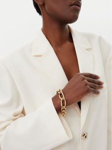 Patrizia Pepe Bransoletka 2J2536/M058 F130 Złoty. Żółte bransoletki Patrizia Pepe, metalowe. Za 309,99 zł.