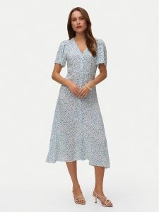 Vero Moda Sukienka codzienna Alba 10330301 Biały Regular Fit. Białe sukienki Vero Moda, na co dzień, xs, bez wzorów, z wiskozy, bez kołnierzyka, bez ramiączek, proste. Za 179,99 zł.