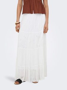 ONLY Spódnica "Chiara" w kolorze białym rozmiar: XL. Białe spódnice ONLY, xl, bez wzorów, z wiskozy, maxi. Za 162,49 zł.