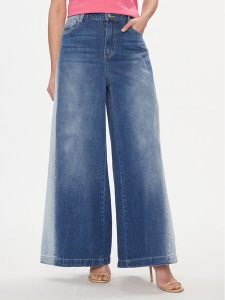 Please Jeansy P2V3EH0NOX Niebieski Wide Fit. Niebieskie jeansy Please, bez wzorów, z bawełny. Za 359,99 zł.