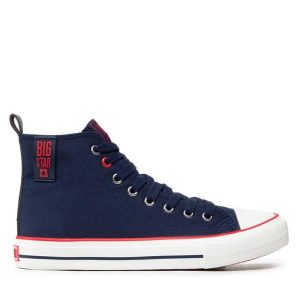 Trampki Big Star Shoes. Niebieskie trampki BIG STAR SHOES, bez wzorów, bez zapięcia. Za 109,99 zł.