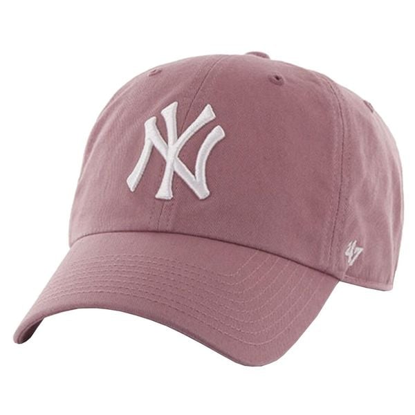 Damska czapka z daszkiem 47 Brand New York Yankees MLB Clean Up Cap. Czerwone czapki 47 Brand, bez wzorów. Za 138,95 zł.
