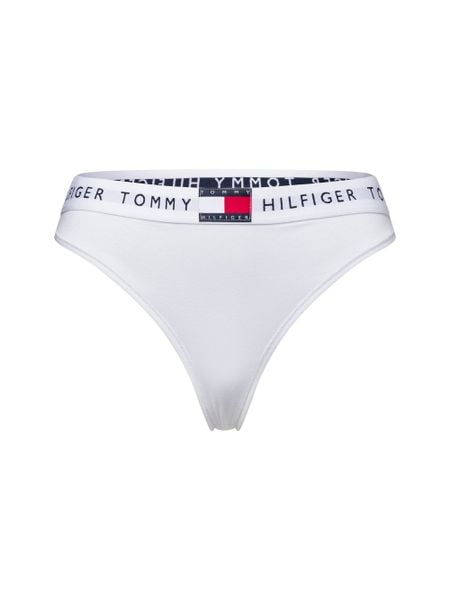 Tommy Hilfiger Stringi - Stringi klasyczne Kobiety Bawełna biały, XL. Białe stringi TOMMY HILFIGER, bez wzorów, z bawełny. Za 59,95 zł.