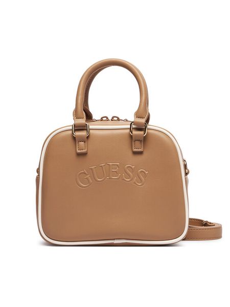 Guess Torebka V6BZ03 W4541 Beżowy ciemny. Brązowe torebki klasyczne Guess, z aplikacjami, ze skóry, bez dodatków. Za 294,99 zł.