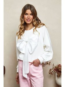 Joséfine Bluza "Ritz" w kolorze białym rozmiar: S. Białe bluzy Joséfine, s, bez wzorów, bez kaptura. Za 118,56 zł.