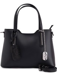 Anna Morellini Skórzana torebka "Corinna" w kolorze czarnym - 28 x 22 x 8 cm rozmiar: onesize. Czarne torebki klasyczne Anna Morellini, bez wzorów, z materiału, przez ramię, bez dodatków. Za 362,95 zł.