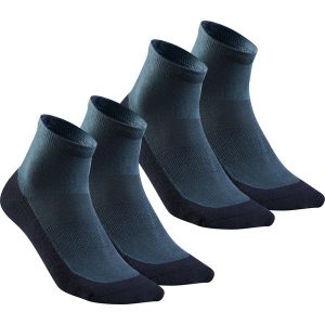 Skarpety turystyczne Quechua Hike 50 Mid x2. Niebieskie skarpetki QUECHUA, bez wzorów, z bawełny. Za 21,99 zł.