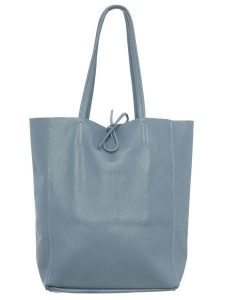 Zwillingsherz Skórzany shopper bag w kolorze niebieskim - 40 x 45 cm rozmiar: onesize. Niebieskie shopper bag Zwillingsherz, bez wzorów, z materiału, na ramię, bez dodatków. Za 218,57 zł.