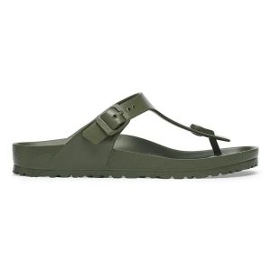 Birkenstock Gizeh EVA Khaki Japonki damskie. Zielone klapki Birkenstock, bez wzorów, bez obcasa. Za 189,99 zł.