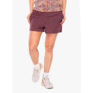 Spodenki turystyczne damskie Royal Robbins Hempline Short. Czerwone szorty ROYAL ROBBINS, bez wzorów, sportowe. Za 198,99 zł.