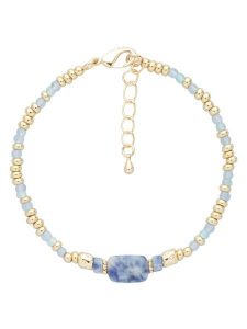 U.S. Polo Assn. Pozłacana bransoletka z kocim okiem i apatytem rozmiar: onesize. Niebieskie bransoletki U.S. Polo Assn., metalowe. Za 69,99 zł.