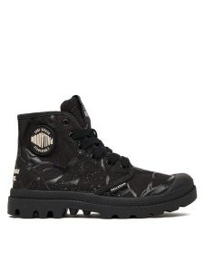 Palladium Trapery Pampa Hi Tunnels 94626-008-M Czarny. Czarne buty zimowe Palladium, z materiału, bez obcasa, bez zapięcia. Za 499,99 zł.