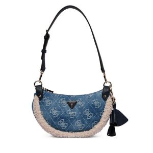 Torebka Guess. Niebieskie torebki klasyczne Guess, z aplikacjami, bez dodatków. Za 494,99 zł.