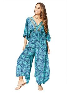 Ipanima Kombinezon w kolorze turkusowym rozmiar: 34-40. Niebieskie kombinezony Ipanima, bez wzorów, klasyczne, z asymetrycznym kołnierzem, bez ramiączek. Za 78,99 zł.