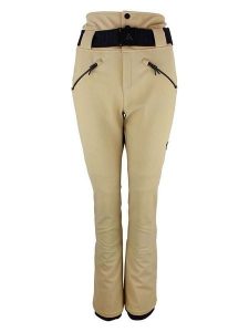 Peak Mountain Softshellowe spodnie narciarskie "Atlas" w kolorze beżowym rozmiar: M. Brązowe spodnie dresowe Peak Mountain, m, bez wzorów, z tkaniny, narciarskie. Za 391,99 zł.