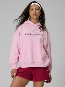 4F Bluza dresowa loose z kapturem damska - różowa S. Czerwone bluzy 4f, s, bez wzorów, z bawełny, z kapturem. Za 169,99 zł.