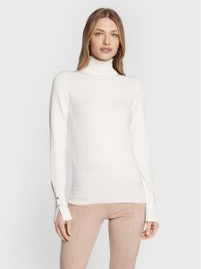 Guess Golf Paule W2BR53 Z2V62 Beżowy Slim Fit. Brązowe golfy Guess, z aplikacjami, z wiskozy. Za 249,99 zł.