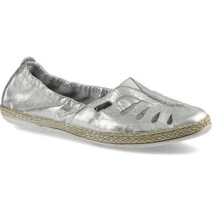 Srebrne Espadryle Lemar Damskie Skórzane Obuwie. Szare espadryle Lemar, bez wzorów, ze skóry, bez obcasa, na płaskiej podeszwie. Za 159,00 zł.