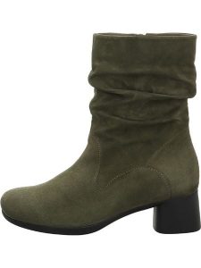 Think! Skórzane botki w kolorze khaki rozmiar: 38. Brązowe botki Think, bez wzorów, bez obcasa, bez zapięcia. Za 456,95 zł.