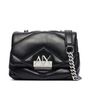 Torebka Armani Exchange. Czarne listonoszki Armani Exchange, bez wzorów, bez dodatków. Za 589,99 zł.